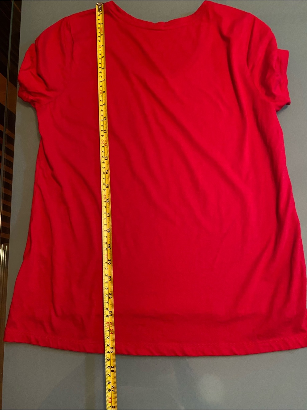 Lands' End Women's Scoop Neck Short Sleeve Top in Red size 10-12 - Picture 5 of 6